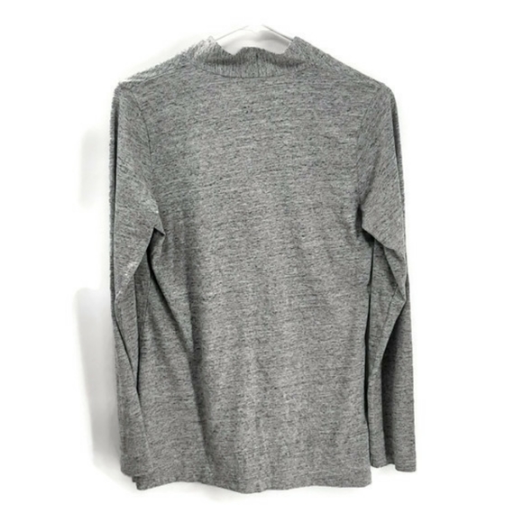 CAbi heather gray placket long sleeve tee small - Picture 2 of 5
